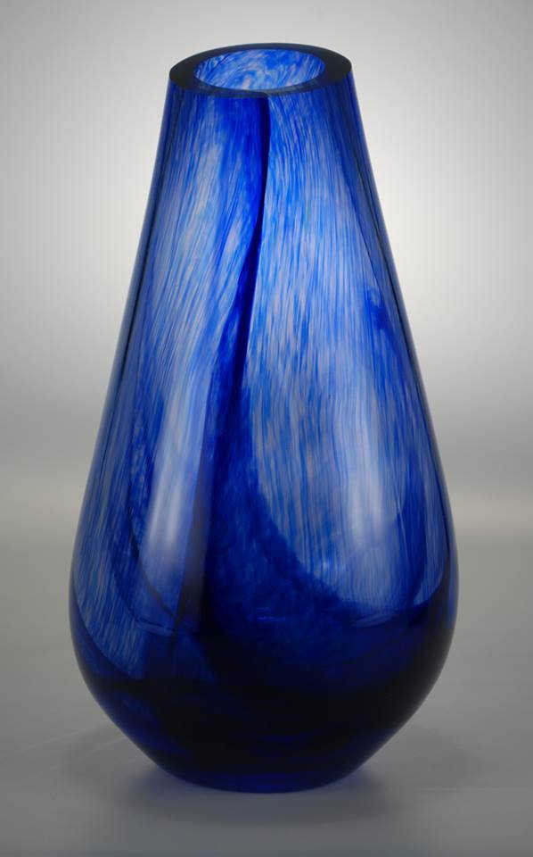 Blue Cut Vase