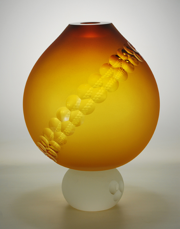 Amber Double Dot Vase