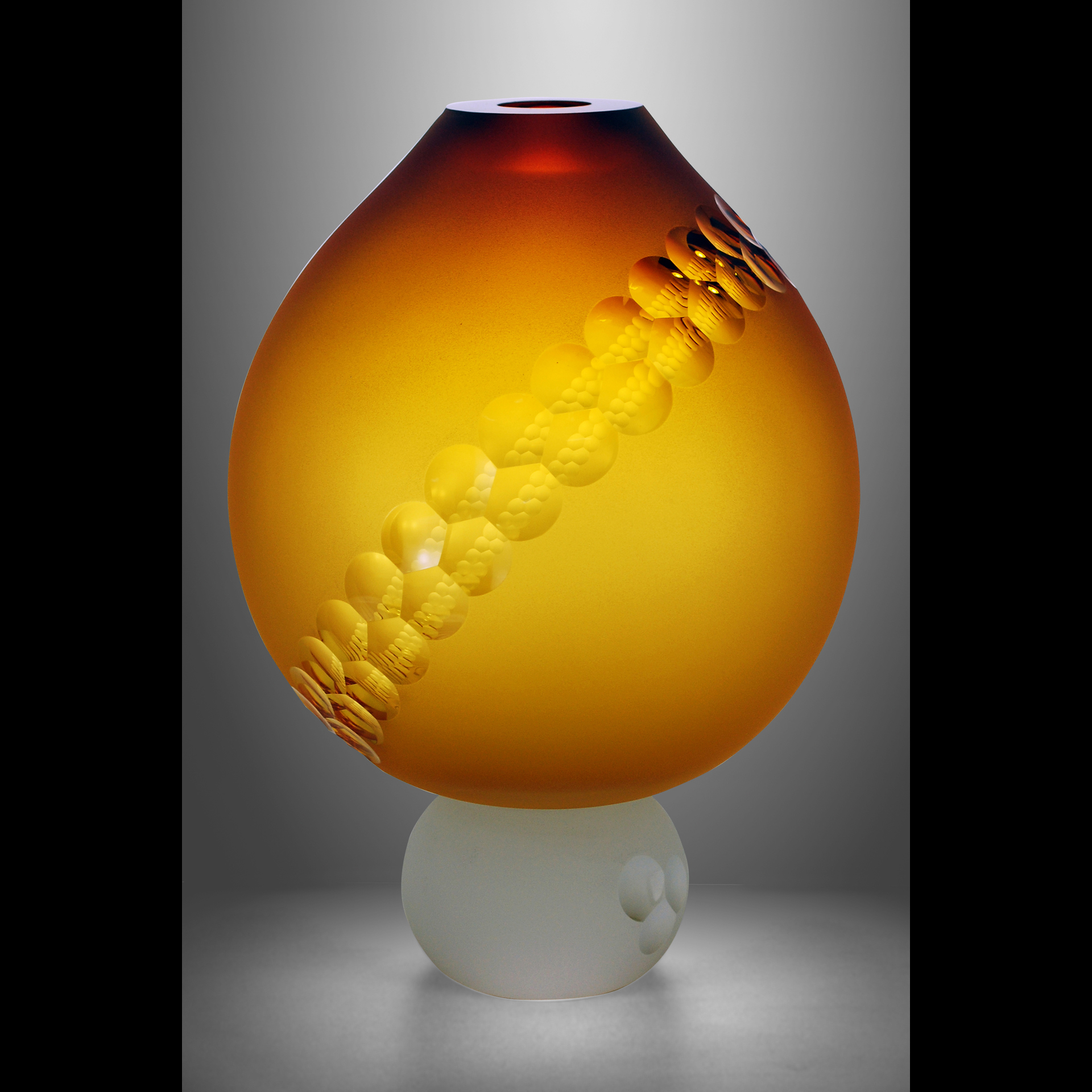 Amber Double Dot Vase